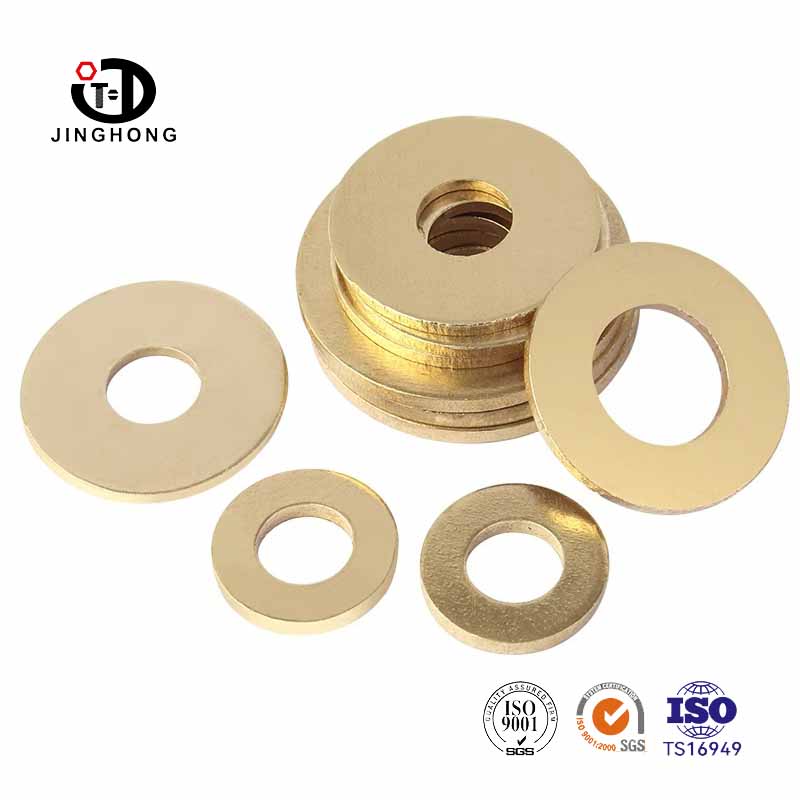 What are the functions of brass flat washers?