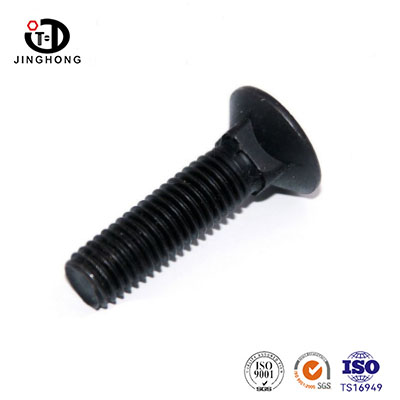 BLACK Flat Countersunk Head Square Neck Bolts with Short Square