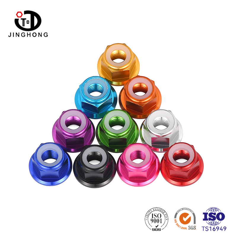 Color Anodized Aluminum Alloy Flange Lock Nut