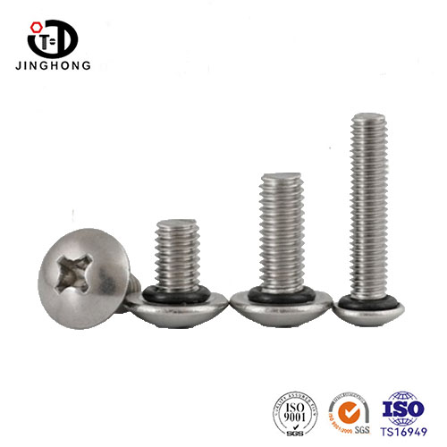 Jinghong Stainless Steel Cross Recessed Pan Head Screws with O-ring gaset