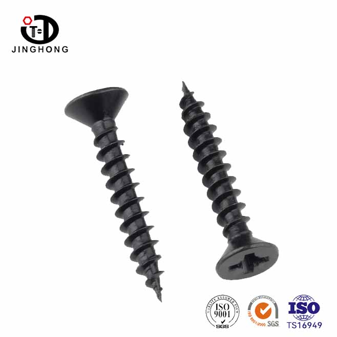 Phillips Flat Head Black Wood Screws