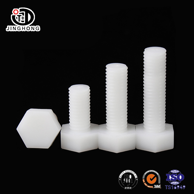 White Nylon Hex Head Screw
